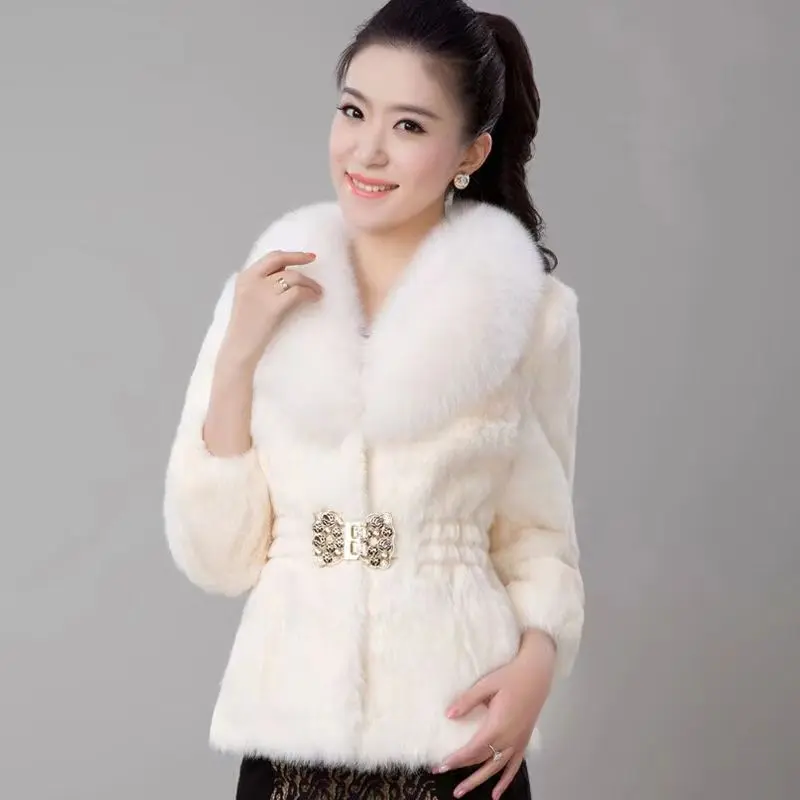 Áo Khoác Lông, Hàng Mới Về Mùa Thu Và Mùa Đông, Dành Cho Nữ, Dài Ngắn, Phong Cách Hàn Quốc, Cổ Áo Lông Cáo Giả, Làm Bằng Lông Chồn, Dễ Phối Đồ, Dành Cho Nữ