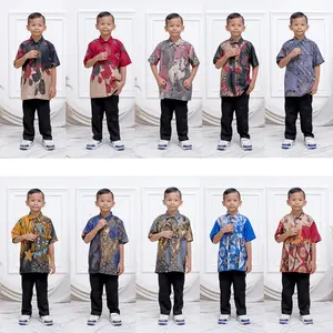 Baju Batik Anak Laki-laki |  Fashion Anak - Kemeja Anak Lengan Pendek Polymicro Premium