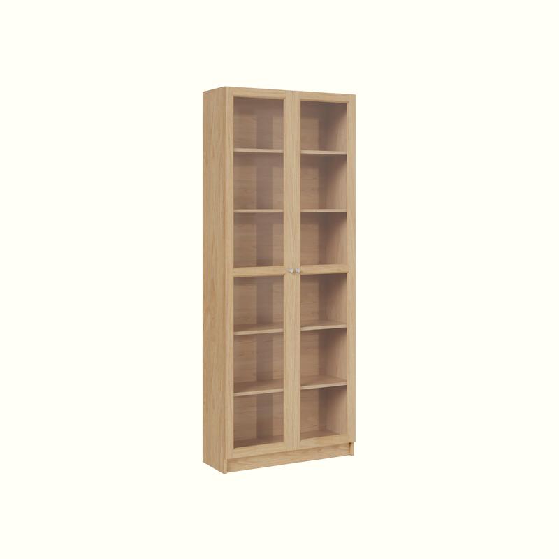 HAPPY FURNITURE , kệ sách 6 tầng cửa kính - CATY , KSA_010 , 80cm x 30cm x 202cm 4