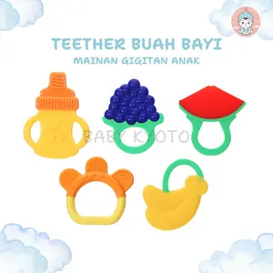 BK Teether Buah Bayi Mainan Gigitan Anak Bayi Silikon BPA Free Food Grade