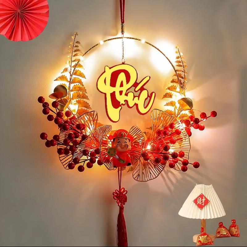  Liễn Đỏ Treo Chữ TẾT PHÚC LỘC THỌ Có Đèn- Mẫu Treo Tết Mới - Trang Trí Tết May Mắn 