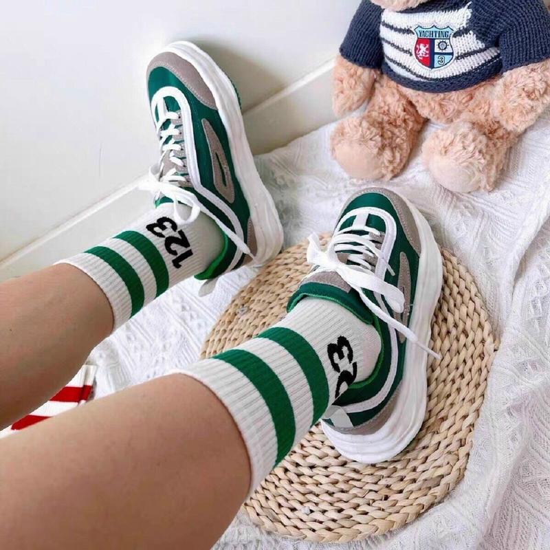Set 5 đôi tất cổ cao nam nữ, phong cách Hàn Quốc, chất liệu cotton mềm, mịn co giãn Menswear 4