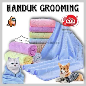 Handuk Kucing Anjing Kelinci 60x30 Handuk Grooming Hewan Handuk Mandi Kucing Handuk Mandi Anjing Handuk Mandi Kelinci Handuk Mandi Musang Sisir Grooming Hewan Sisir Kucing Sisir Anjing Handuk Microfiber Kain Lap