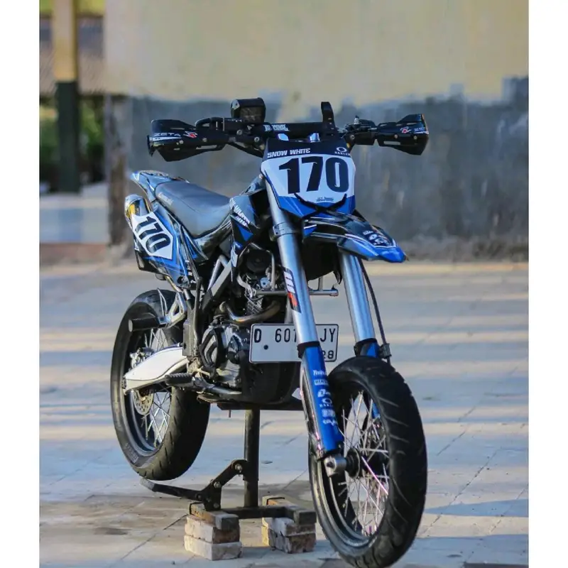 Spakbor depan rmz 450 dan Papan nomor rmz 450 set Supermoto Crf 150 l Klx bf Dtracker new 1