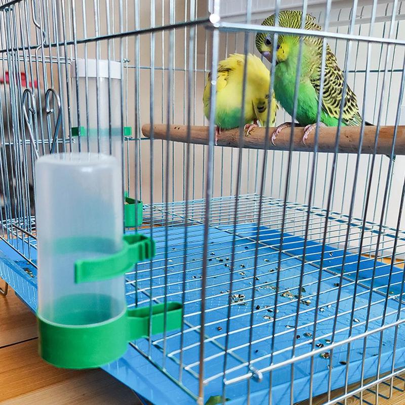 Product Introduction of Plastic Pigeon Parrot Birds Feeder Water Drinker Cup Double Cups Auto Pet Drinking Clear A0B1 41