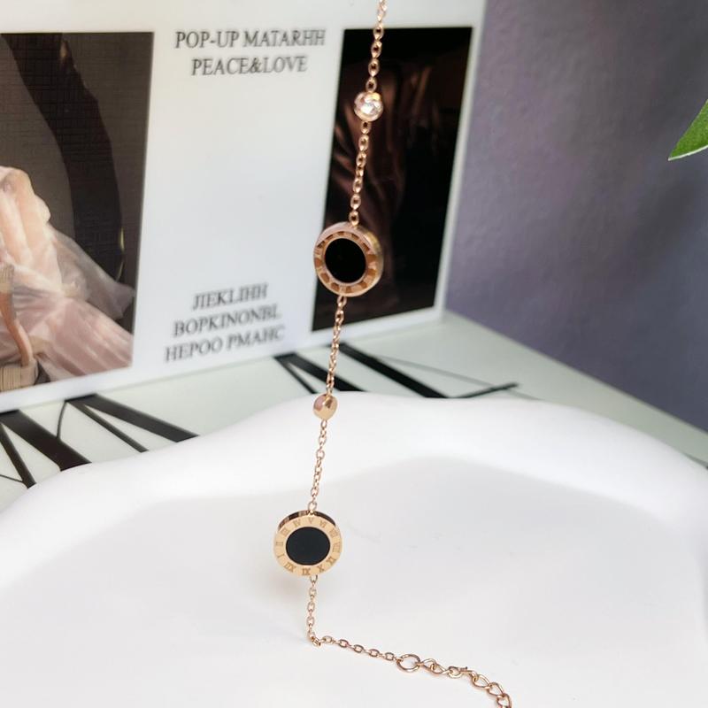 Gelang Rantai Pecah Kopi Bulat Moon Bracelet Titanium Perhiasan 5