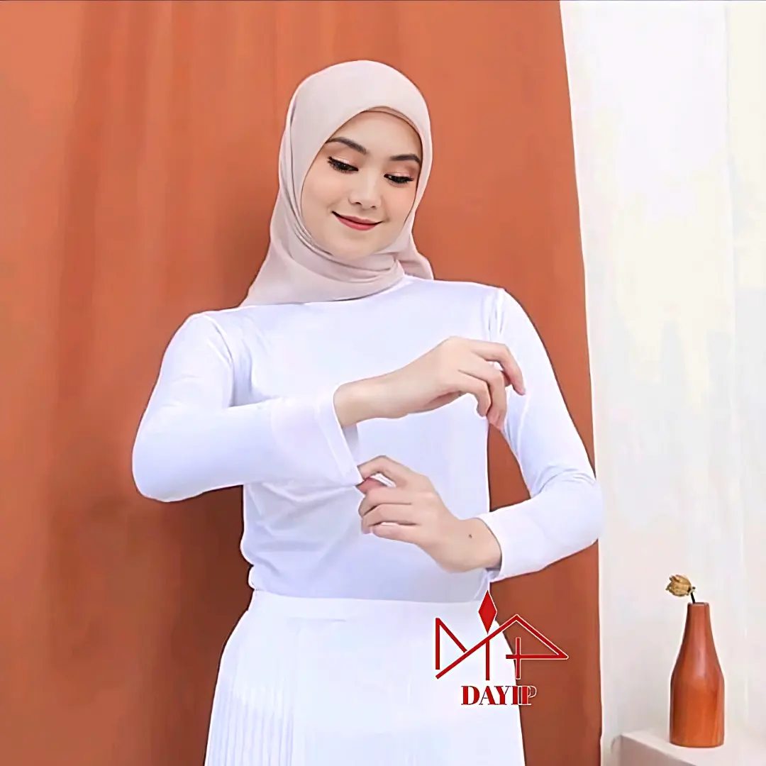 Manset Baju Inner Wanita Lengan Panjang Polos Bahan Spandek Rayon