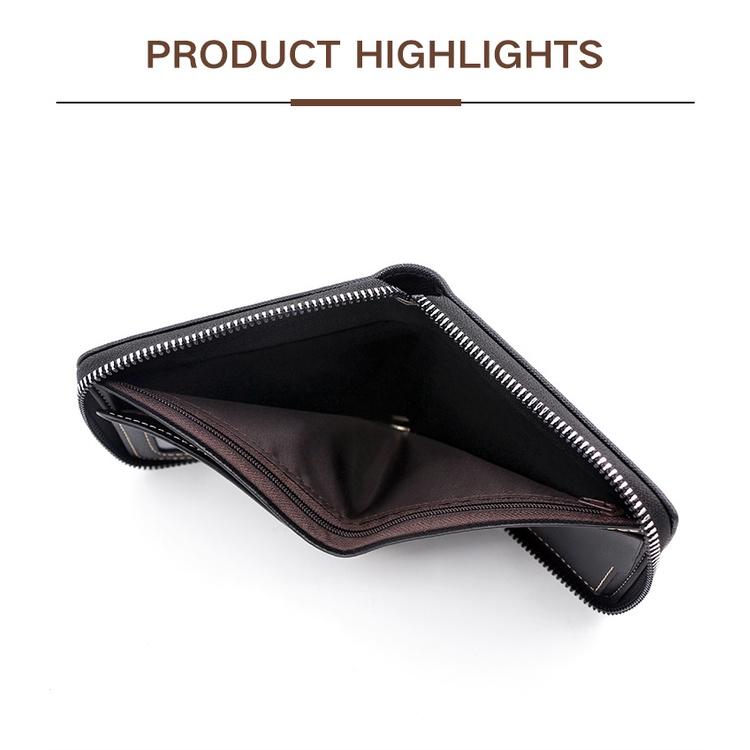 Short Wallet Men PU Leather European American Fashion Zipper Men Wallet 9