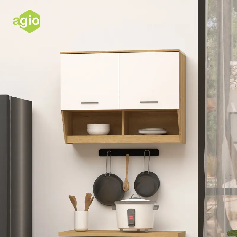 Oggi - Kitchen Set 2 Pintu Kayu / Kitchen Set Gantung Atas Minimalis / Rak Lemari Atas Dapur / Agio Rea Kitchen Wall 2D 1