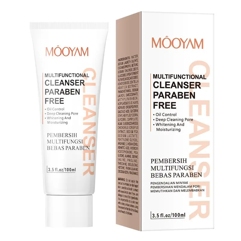 MOOYAM Multi-Fungsional Facial Cleanser 100g Wajah Cleansing | Low pH Gentle Cleanser | Paraben Free Acid Membersihkan Mencerahkan Pembersihan Bersihkan 4