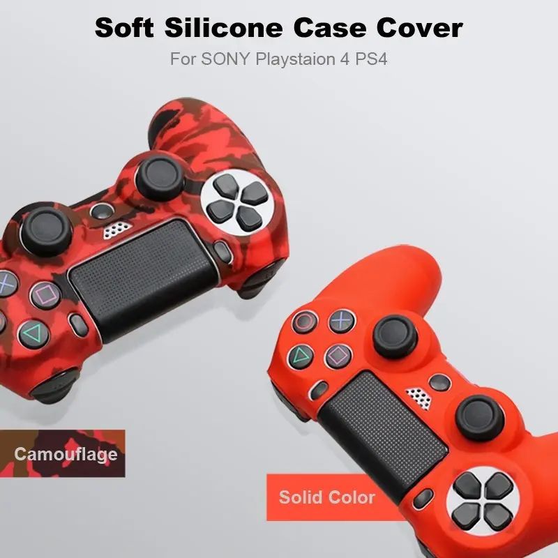 Silicon Vỏ Bảo Vệ Da, Cho Bộ Điều Khiển SONY Playstation 4 PS4, Cho PS4 Pro Và Slim Gamepad Controle, Tay Cầm Ngón Tay Cái, Cho Phụ Kiện Chơi Game Chơi Điện Tử 3