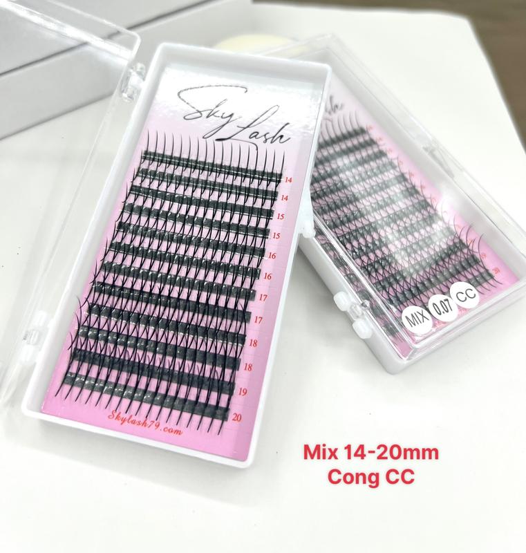 Mi Trụ Katun Sky Lash Mix 14-20mm Dùng Nối Mi Katun, Mắt Ướt, Mi Thiết Kế_Thúy Hà Nữ Cosmetic Trang Điểm Mỹ Phẩm Women