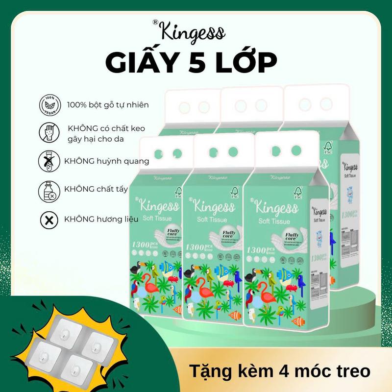 (HN_HCM) Combo 12 Bịch Giấy Rút Treo Tường NHà KINGESS 5 Lớp khangi  ay tietkiem giấy  vệ 1