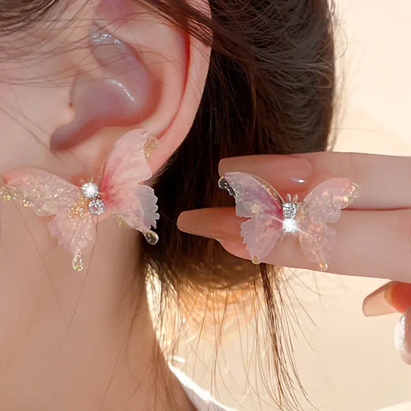 Bông Tai Đinh Tán Hình Bướm Âm Thanh Nổi Cổ Tích Nhiều Màu Sắc Cho Nữ, Bướm Mini Dễ Thương Không Gây Dị Ứng, Tinh Tế, Tiên Tiến, Tiệc Tùng Je 0