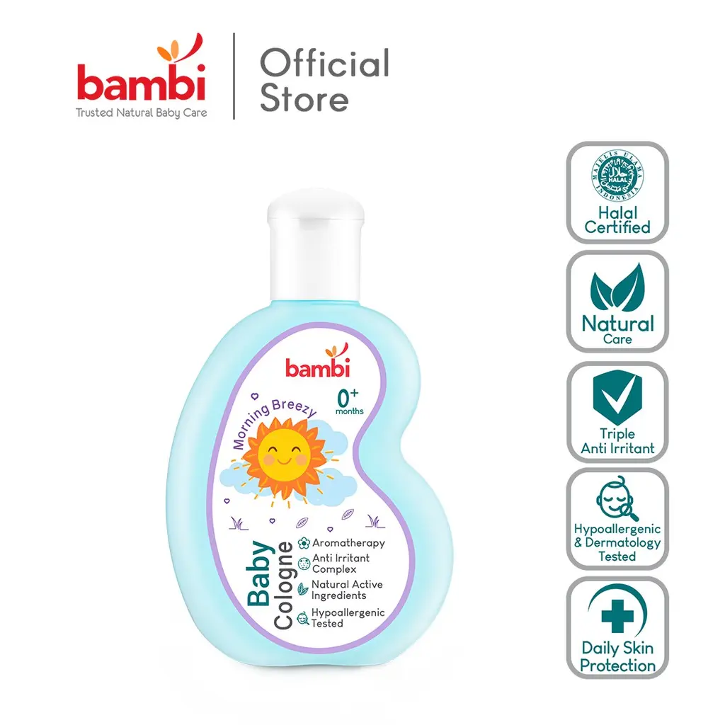 Bambi Baby Cologne 100ml | Parfume Bayi Kulit Normal - Sensitif