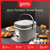 Gambar Goto [COD] Gohan Rice Cooker Penanak Nasi Magic Com Low Watt Anti Lengket 1L - DARK GREY dari Goto Living Kota Tangerang 3 Tokopedia