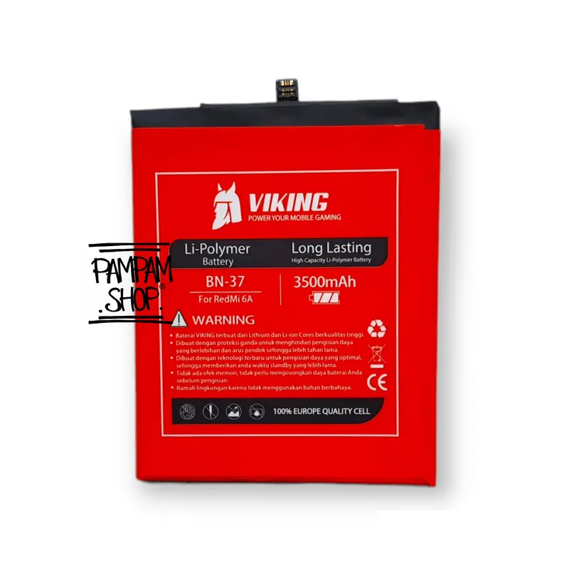 VIKING Baterai Double Power BN37 Compatible for Redmi 6 6A Batre Batrai Xiao Mi BN 37 1