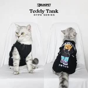 baju kucing lucu gemoy murah aksesoris hewan peliharaan - TANK TEDDY HYPE STYLE SERIES