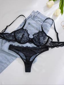 Conjunto de dos piezas de Sujetador de Color Sólido con Aros y Bragas para Mujer, Conjunto de Lencería Suave, Cómodo y Transpirable, Lencería para Mujer, Ropa para Mujer,Brasier para mujer,Lencería,bra