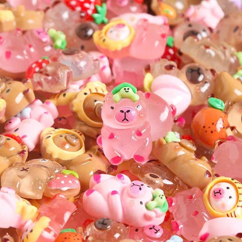 SET 50 TẶNG 10 Túi Mù Labubu Capybara Kuromi Blind Bag Charm Phát Sáng Kẹo Charm Mix Đồ Chơi Giải Trí