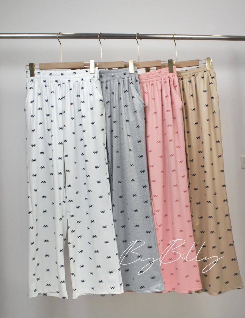Product Introduction of Quần Suông Ống Rộng Chất Tăm Lạnh Dập In Nhiều Hoạ Tiết Kute Nhà By.Billy 1