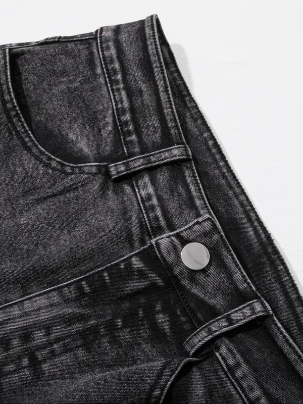 Women's Plain Button Fly Pocket Skinny Denim Jeans, Casual Comfy Stretchy Denim Pants for Daily Wear, Ladies Bottoms for All Seasons 4