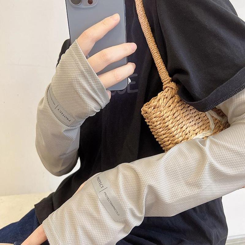Tay Áo Băng Thấm Mồ Hôi, 1 Cặp, Chống Tia UV, Dành Cho Nam Và Nữ, Chống Nắng, Tay Áo Cánh Tay, Thích Hợp Để Đạp Xe Và Lái Xe, Tay Áo Cánh Tay 5
