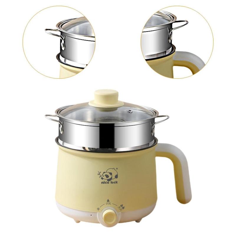 Product Introduction of Electric Hot Pot Nonstick Boil Dry Protection Multipurpose Raman Cooker Noodles Cooker for Dumpling Pasta Oatmeal Soup Fry 1