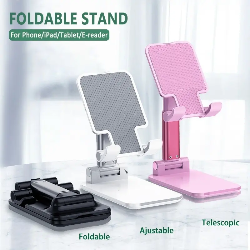 Universal Cellphone Holder Foldable Desk Phone Stand Telescopic Adjustable Mobile CP Stand K3