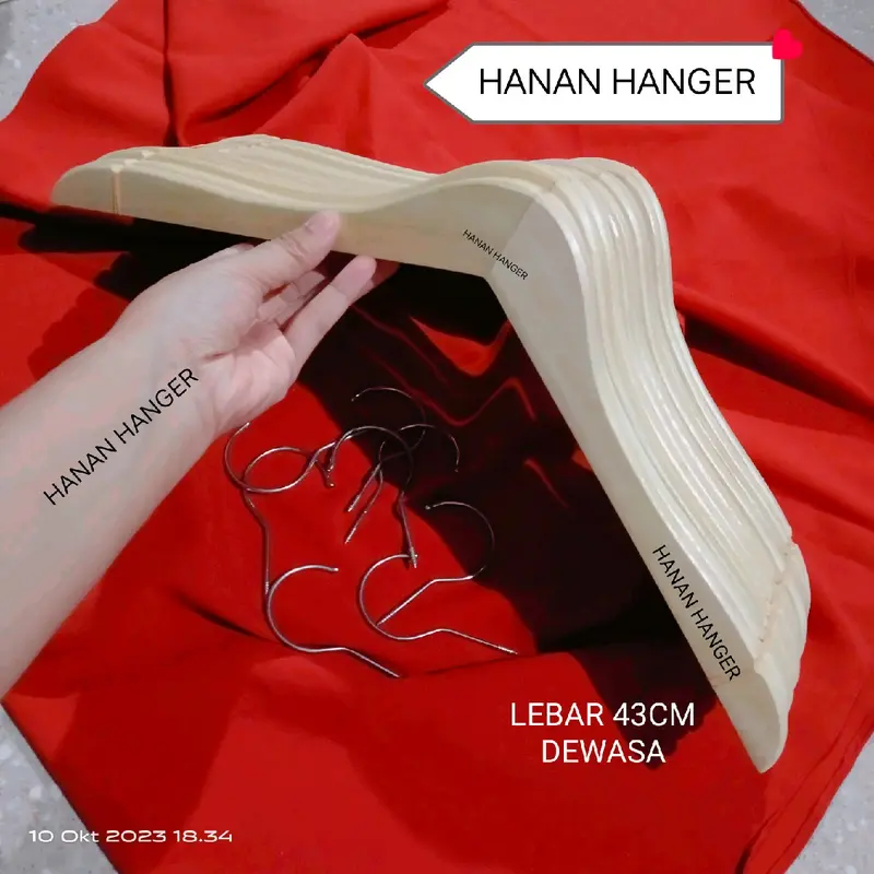 HANGER KAYU / hanger dewas / hanger distro Dapat Diputar Stainless Gantungan 4