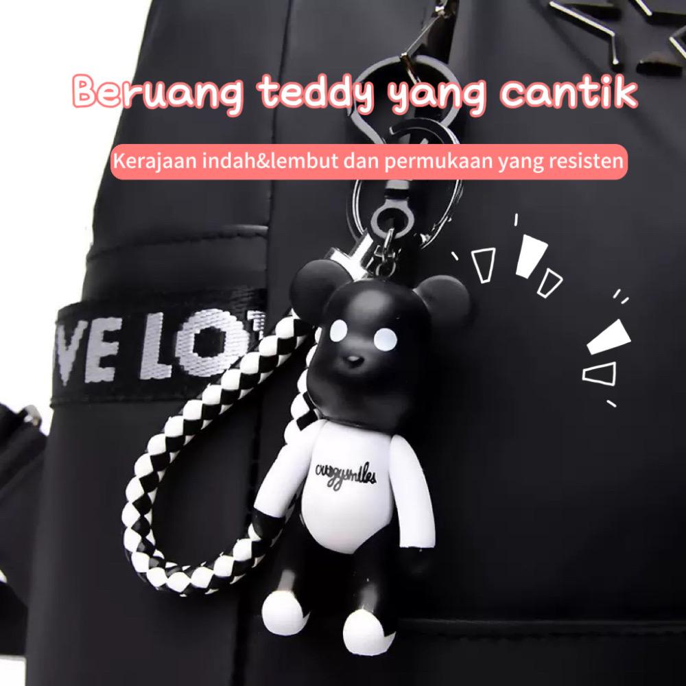 Gantungan Kunci Tali Hitam Putih Lucu dan Edukatif untuk Anak TK PAUD Aksesori Fungsional Melatih Kreativitas dan Motorik Halus Cocok untuk Hadiah Ulang Tahun Souvenir Anak Laki Laki dan Perempuan Usia Dini