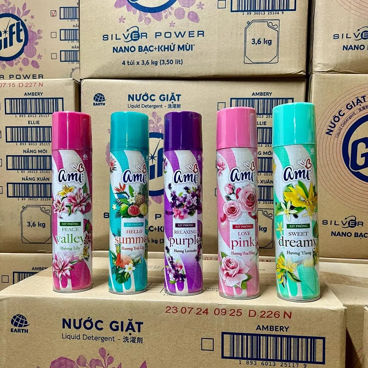 Xịt thơm phòng Ami tươi mát 280 ml (nhiều mùi hương) Dầu Thơm Phòng xit phongkhumui