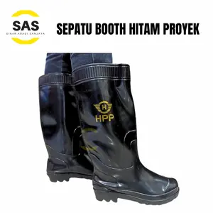 [SAS] Sepatu Proyek / Sepatu Boot Karet / Safety Boot Hitam