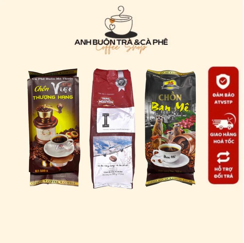 TRUNG NGUYÊN I +CHỒN Ban mê+ CHỒN Việt thượng hạng COMBO 3 GÓI CÀ PHÊ 500G = 1,5KG VỀ TRỘN Cafe Coffee