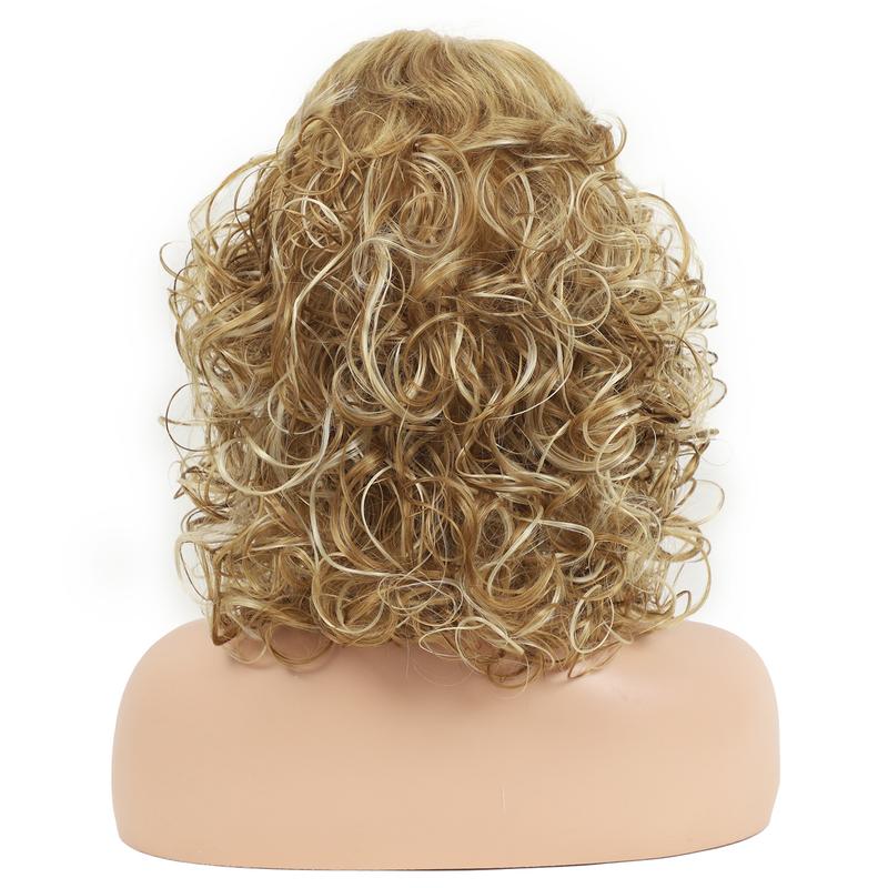 Product Introduction of New Women's Mid-Length Curly Wig 3