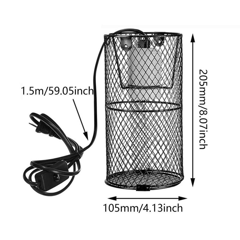 Product Introduction of Parrot Cage Heating Lamp Cage Reptile Protection Lampshade Heat Lamp Guard 0