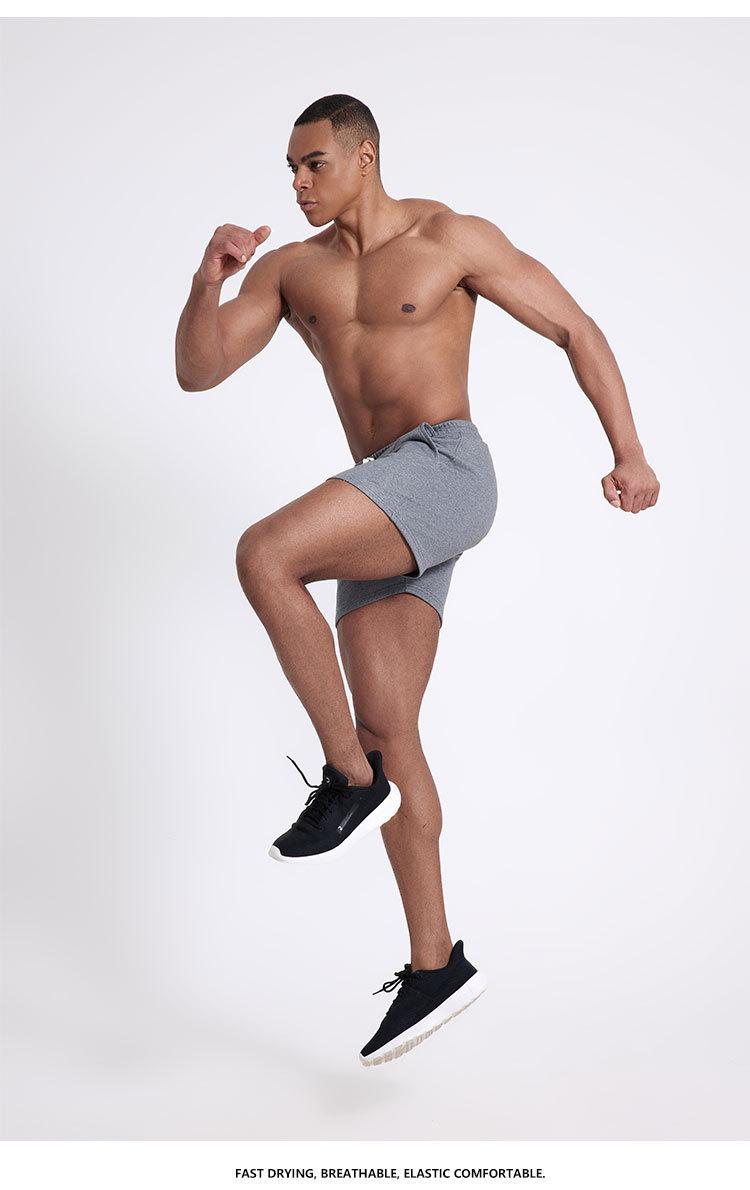 Product Introduction of Fitness shorts American men's casual stretch three quarter pants 3