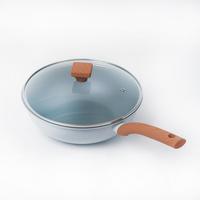 Gambar Kanahome - Kai Wok Pan / Wajan Marble Induksi Anti Lengket 26cm with Lid dari Kanahome-id Kab. Bandung 4 Tokopedia