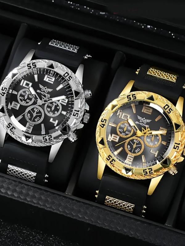 Men's Casual Fashion Round Dial Analog Quartz Watch, Fashion Watch for Party, Daily Jewelry Decor, Trendy All-match & Exquisite Watch for Birthday Gift, without Box 0