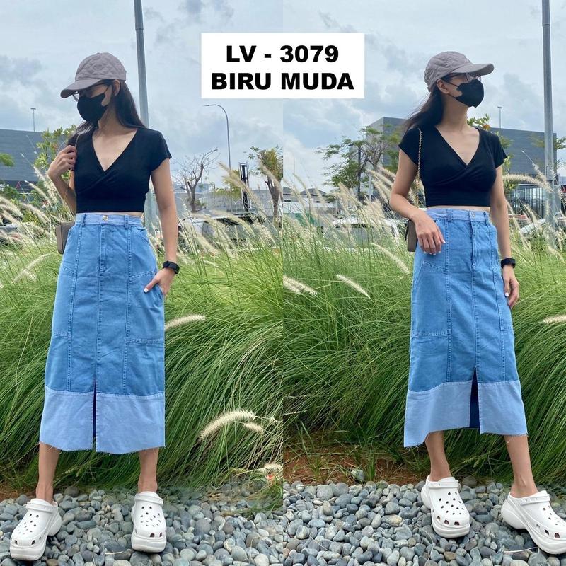 Product Introduction of rok jeans riped terbaru wanita/rok jeans sobek wanita/rok jeans terbaru/shabhira16 10