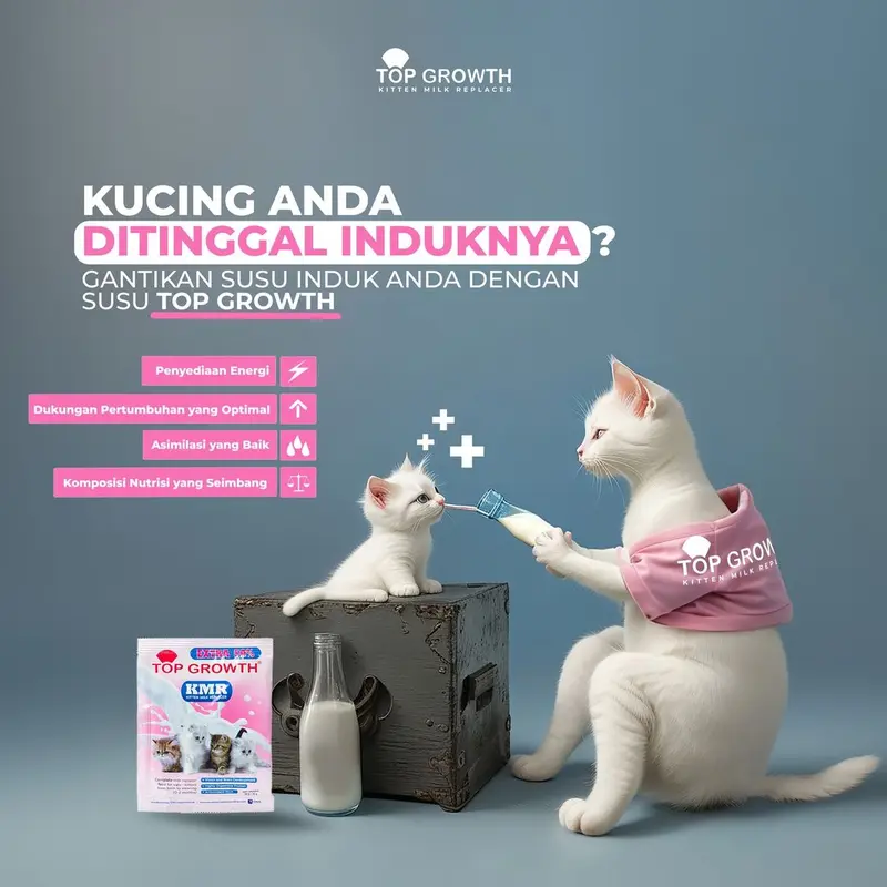 SC Top Growth Susu 1 Box isi 12 Bayi Anak Kucing 0 2 Bulan Kitten Pengganti ASI Penggemuk Baru Lahir 4