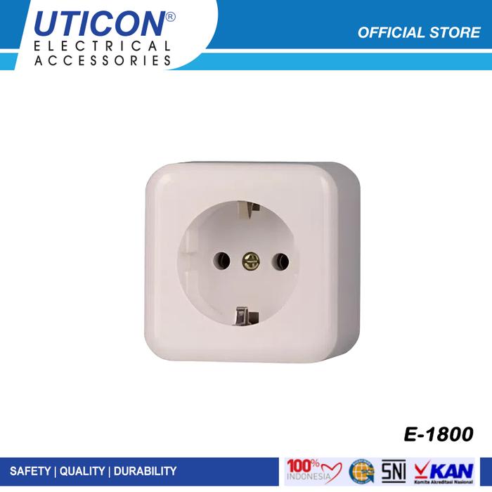 Gambar Uticon E-1800 Stop Kontak Outbow dari Uticon Official Kota Administrasi Jakarta Barat Tokopedia