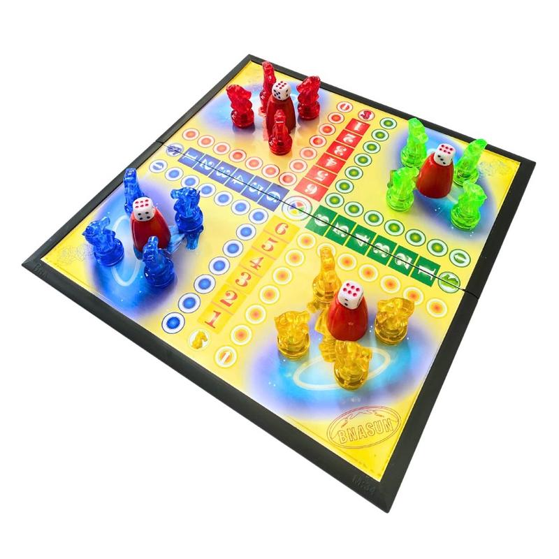 Bộ Cờ Cá Ngựa Cao Cấp Quân Trong Suốt Gắn Nam Châm Bàn cũng là hộp đựng Board Game 