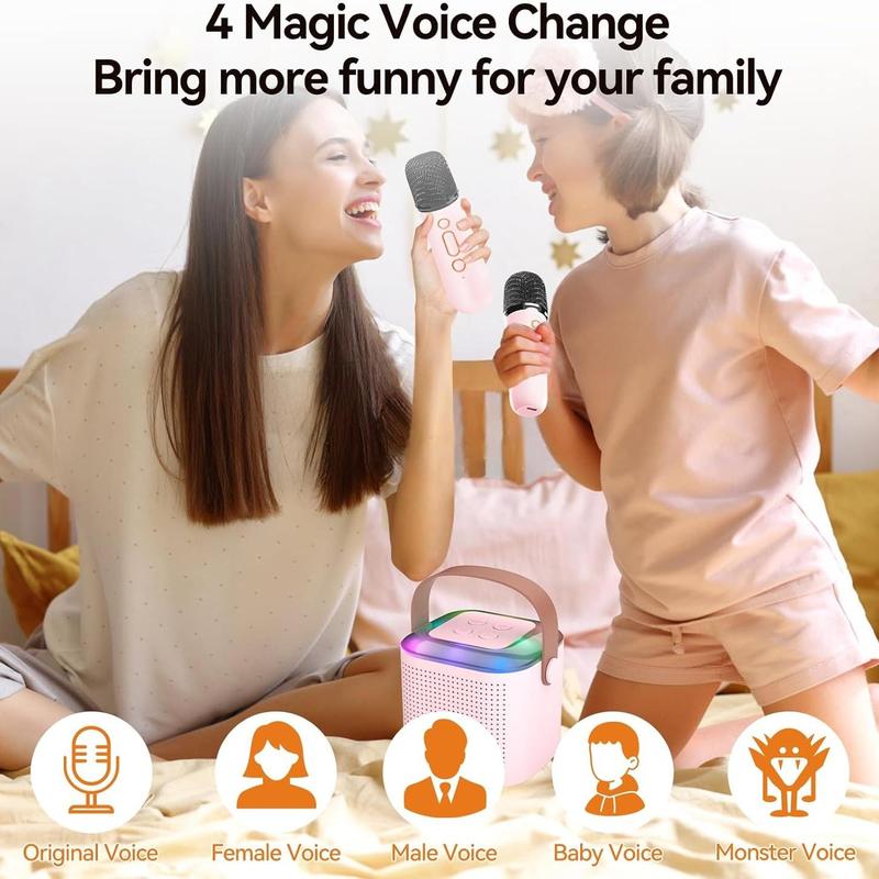 Product Introduction of Wireless Karaoke Speaker With Wireless Microphone, Portable Wireless Bluetooth Speaker With LED Ambient Light For Home Party Birthday Gift, Valentine's Day Gift 17