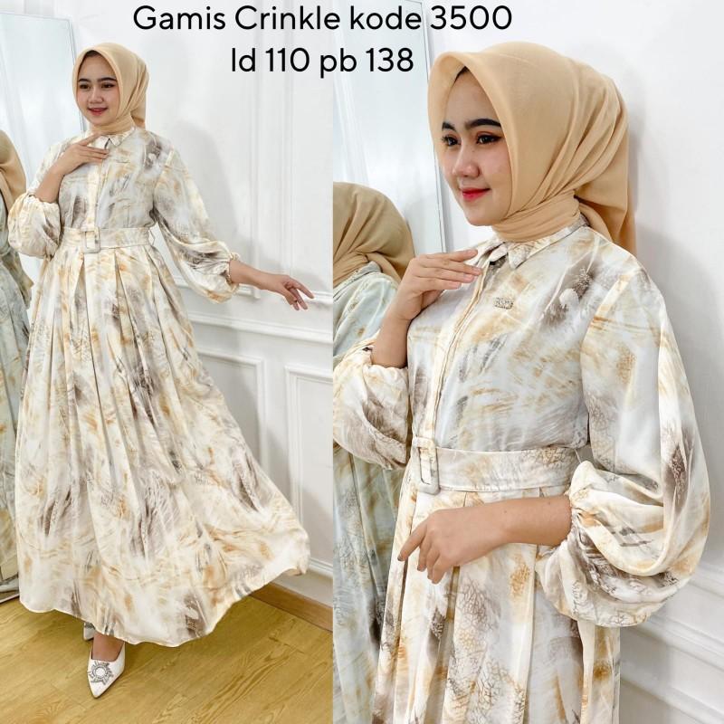 Product Introduction of Gamis Muslim Wanita Model Crinkle 3500 Lebaran 0