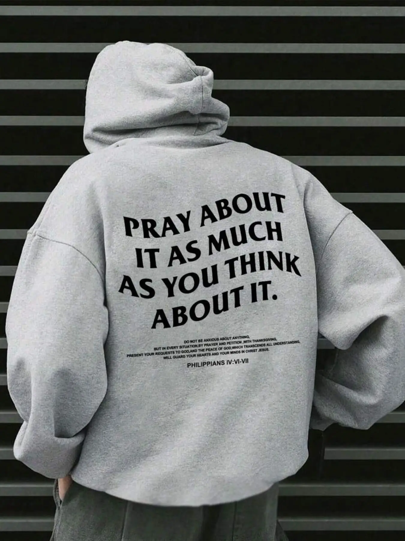 Men's Letter & Cross Print Drop Shoulder Thermal Lined Hoodie, Fashion Casual Regular Fit Drawstring Pocket Hooded Sweatshirt for Daily Holiday Outdoor Wear, Men Clothes for Fall & Winter