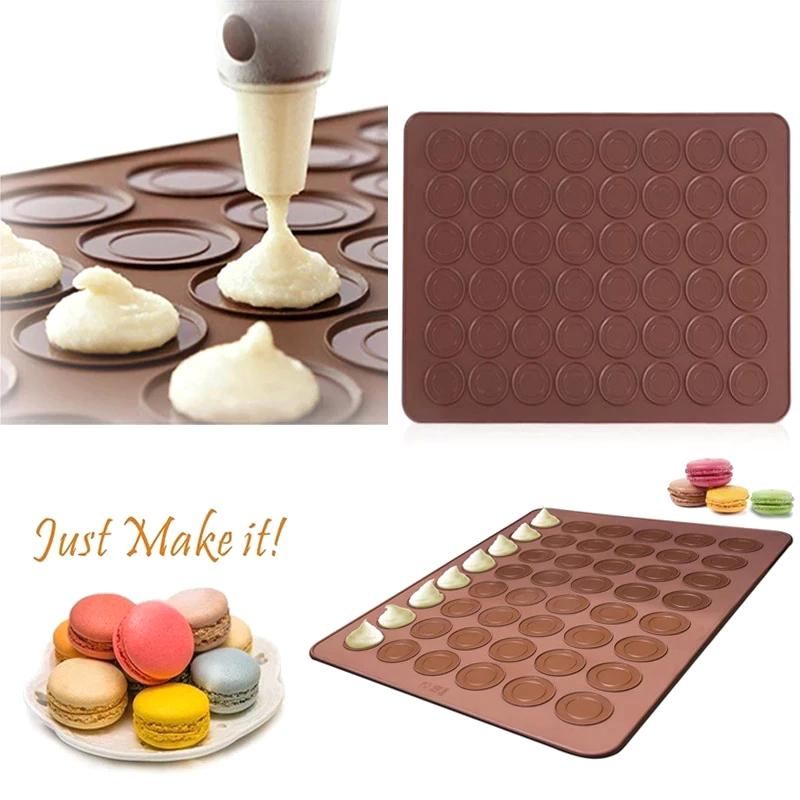 Product Introduction of 30 Cavity Silicone Pastry Cake Macaron Macaroon Oven Baking Mould Sheet Mat 57