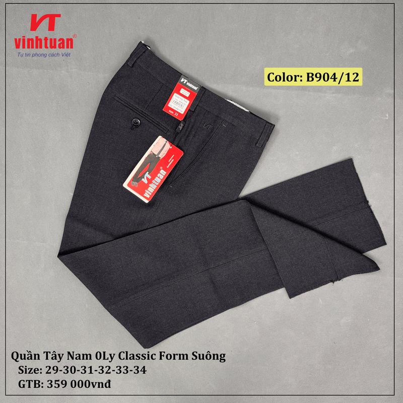 Quần Tây Nam Dáng Đứng 0Ly Vĩnh Tuấn Form Suông B904 - Sale Xả Kho, Size 29-40, Ống 18-22cm, Ong Menswear 6