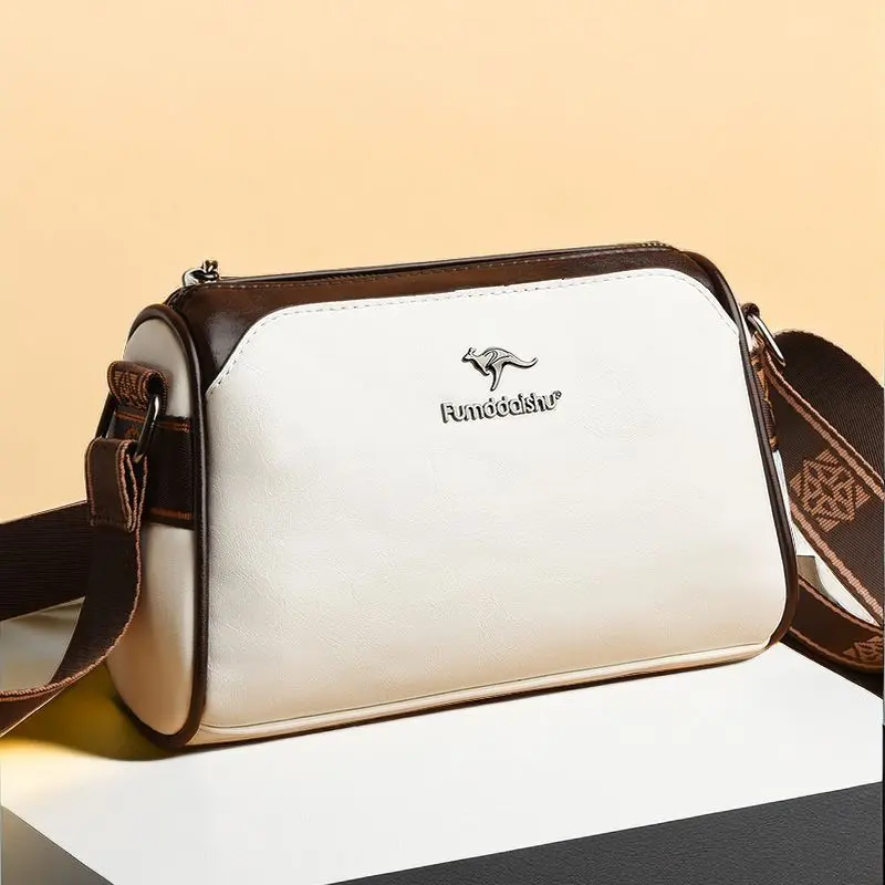 All-Matching Genuine Leather Bag Women's Broadband 2024 New Pillow Bag Large Capacity Shoulder Boston Fashion Messenger Bag