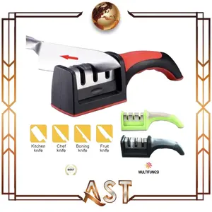 pengasah pisau gunting dapur knife sharpener swift sharp alat penajam benda Baja Hitam Plastik Stainless